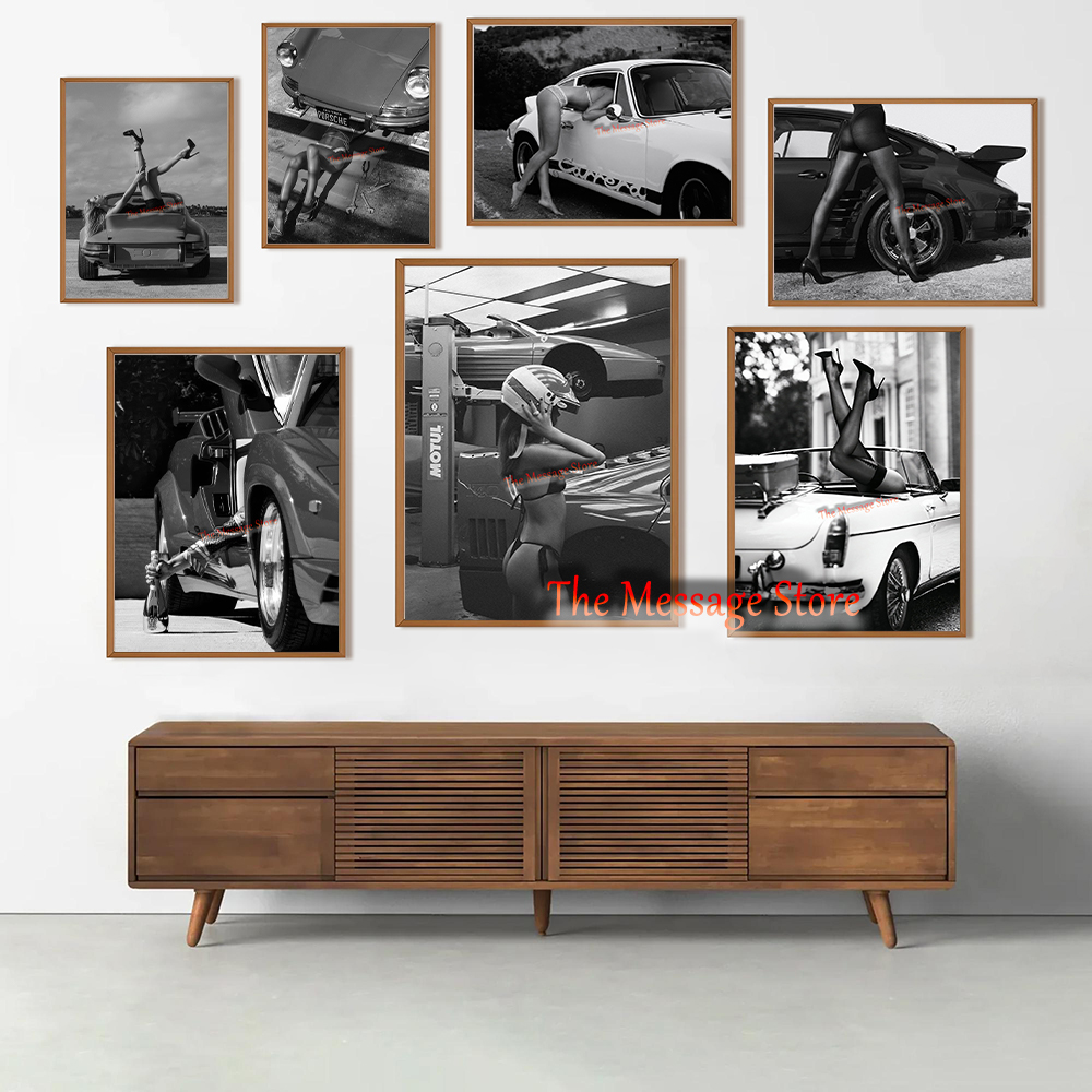 Luxury Lifestyle Photos - Poster su Tela con Auto Sportiva