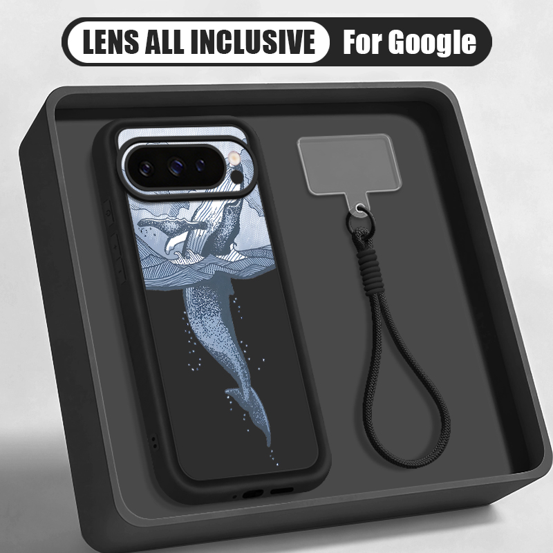 Google Pixel 9 Pro - Custodia con cordino da polso e