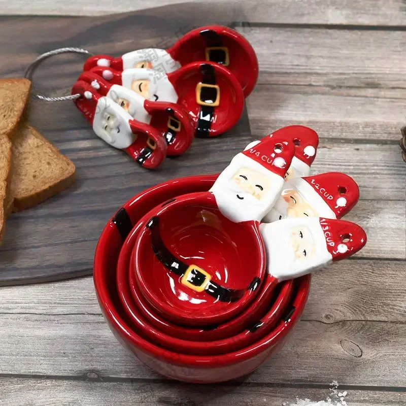 Handmade Ceramic Mug - Set di cucchiai dosatori natalizi da