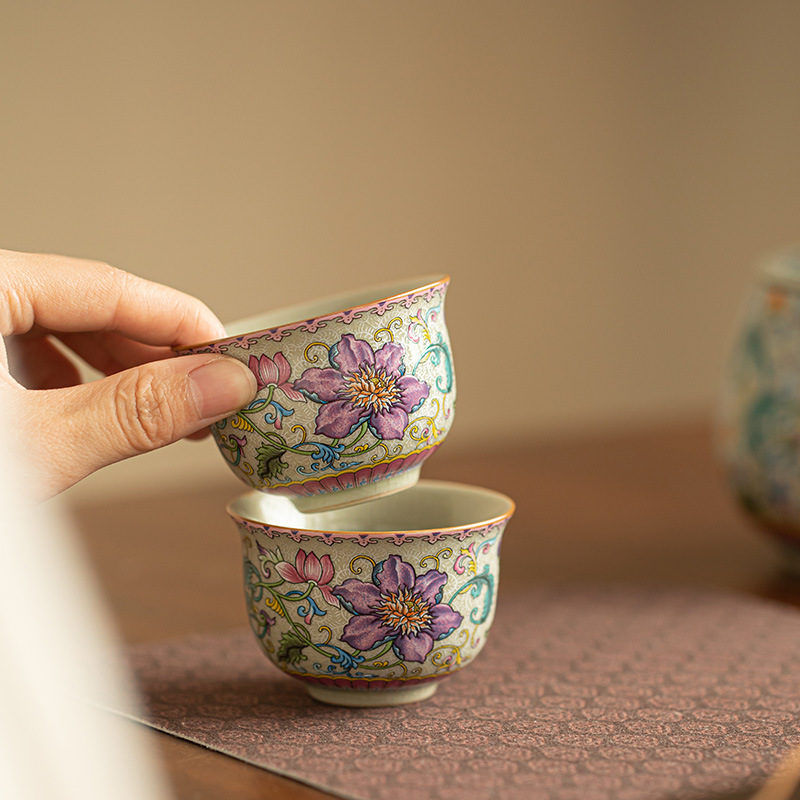 Handmade Ceramic Mug - 70ml Smalto cinese Palazzo colorato Tazza